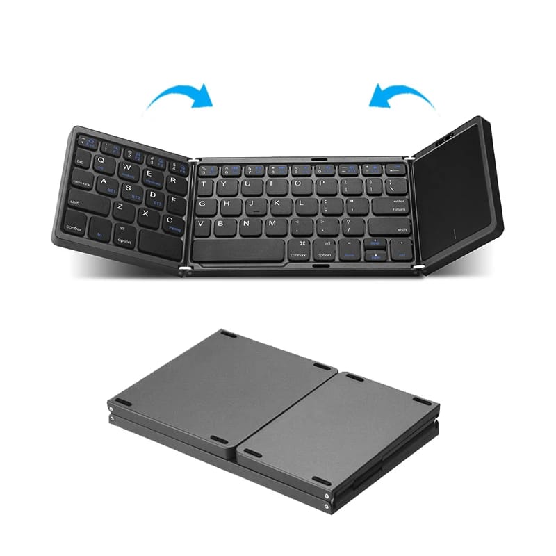 Teclado TouchPad Bluetooth Dobrável e Portátil